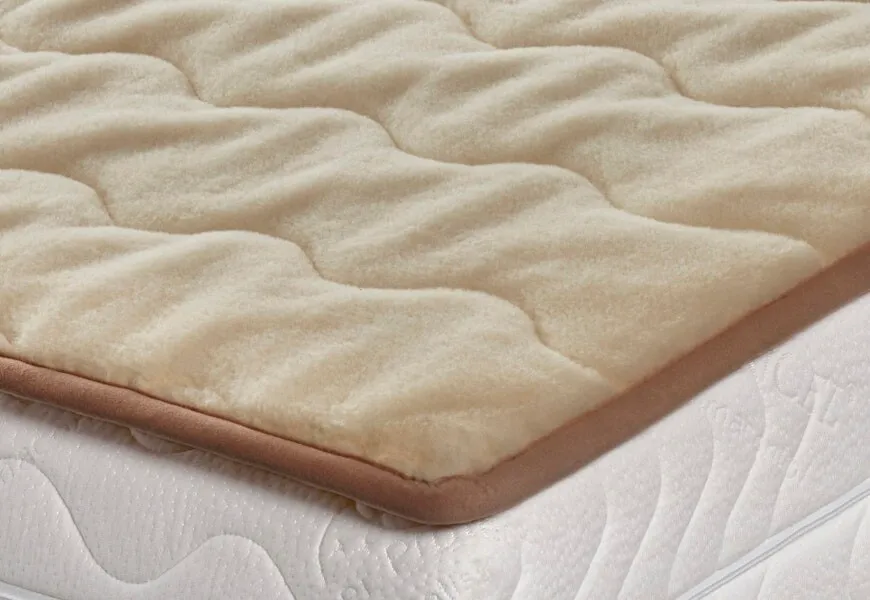 Merino-Unterbett Detail auf Matratze